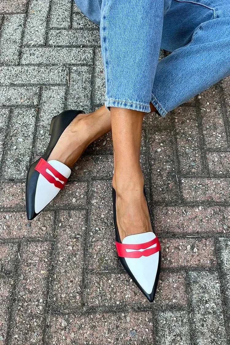 Lena™ | Two-Tone Pointed Comfort Slippers