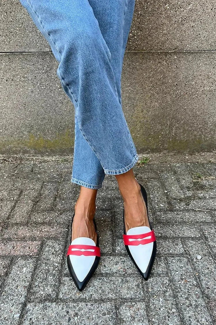 Lena™ | Two-Tone Pointed Comfort Slippers
