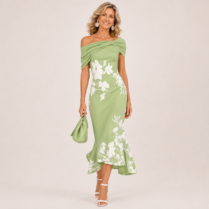 Loretta™ Floral Off-Shoulder Midi Dress