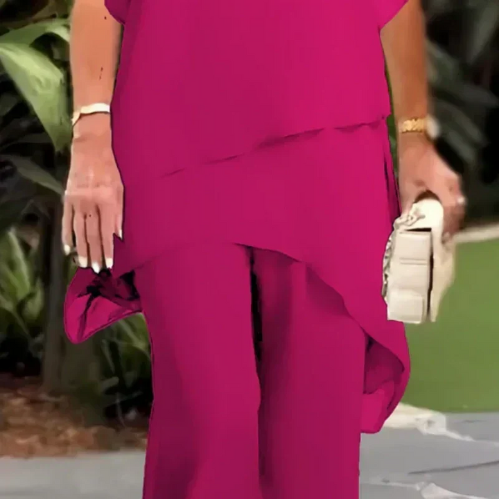 Beatrice | Elegant  Palazzo  Blouse and Pants Set